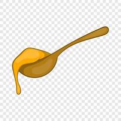 Wall Mural - Spoon of honey icon in cartoon style isolated on background for any web design 