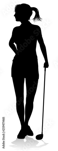 A female golfer sports pers...