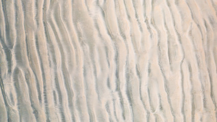 Wall Mural - Aerial top view, The surface of the sand beach background ,Wallpaper