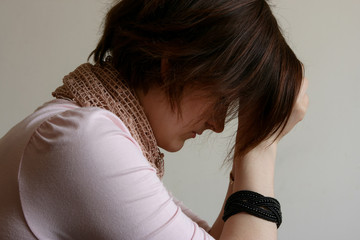 Woman praying with hope