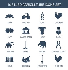 Wall Mural - agriculture icons
