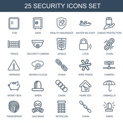 Poster - 25 security icons