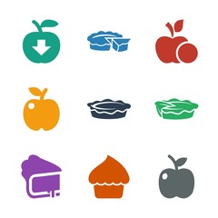 Canvas Print - 9 apple icons