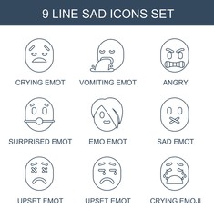 Canvas Print - sad icons