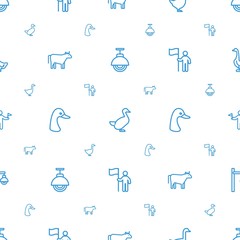 Sticker - standing icons pattern seamless white background