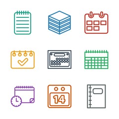 Sticker - 9 organizer icons