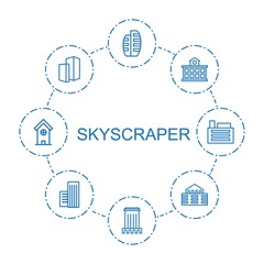 Wall Mural - skyscraper icons