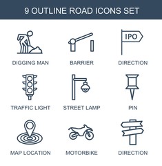 Poster - road icons
