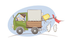 Moving / Vector Illustration, Transportation, Cargo Delivery.