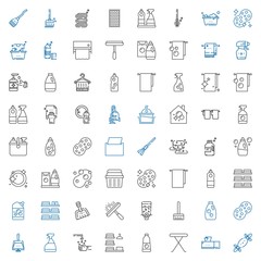 Wall Mural - cleaner icons set