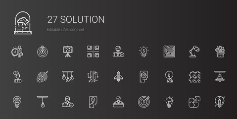 Sticker - solution icons set