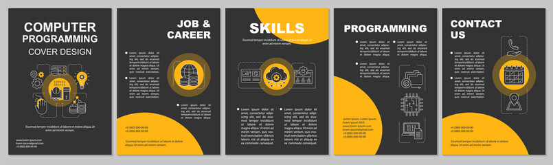 Computer programmimg brochure template layout