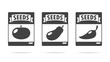Vegetable seed packets icon vector