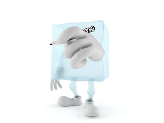 Sticker - Ice cube character holding marker