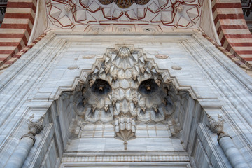 Wall Mural - Detail of the gate of Selimiye Mosque in Edirne, Turkey. The mosque is in UNESCO World Heritage Site. The mosque was commissioned by Sultan Selim II, and was built by architect Mimar Sinan