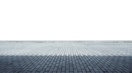 Wall Mural - Empty cement floor isolated on white background