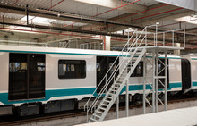 Subway Trains In A Depot