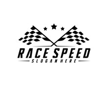 Race Flag Design Concepts Icon. Speed Flag Simple Design Illustration Vector. Icon Symbol