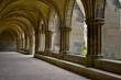 Arcades latérales du cloitre de l'abbaye de Royaumont à Asnières-sur-Oise (95270), département du Val-d'Oise en région Île-de-France, France