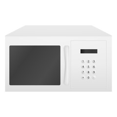 Wall Mural - Microwave icon. Realistic illustration of microwave vector icon for web design isolated on white background