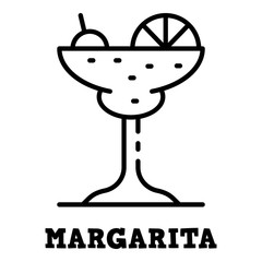 Wall Mural - Margarita glass icon. Outline margarita glass vector icon for web design isolated on white background