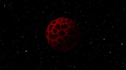 Wall Mural - abandoned and destroyed planet explode in space