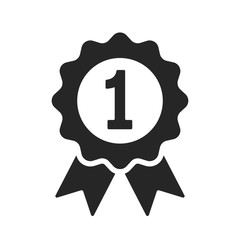 Wall Mural - award medal for first place icon. vector