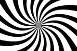 Fototapeta Perspektywa 3d - Black And White Sunburst Pattern Abstract Background. Ray. Radial  Vector