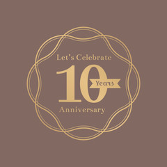 Canvas Print - Anniversary emblem design