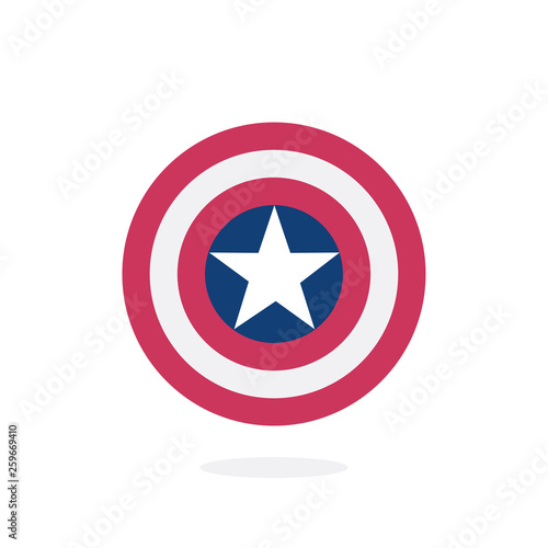 Cuadros en Lienzo Shield with a star, superhero shield