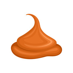 Poster - Caramel sauce on white background. Vector illustration.