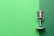 © Pixel-Shot - Retro microphone on color background