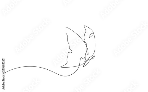 Butterfly One Line Drawing Vector Illustration Buy This Stock Vector And Explore Similar Vectors At Adobe Stock Adobe Stock