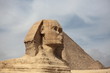 The Sphinx at Giza and ancient Egyptian pyramid in Giza, Cairo