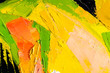 Abstract oil painting on canvas. Oil paint texture. Brush and palette knife strokes. Multi colored wallpaper. Close up acrylic background. Horizontal artwork fragment. 