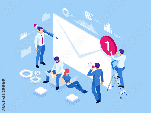 Fotografía Isometric mailing list or mailing services
