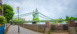 Hammersmith Bridge panoramic view, London