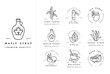 © oxygen_8 - Vector set of logos, badges and icons for natural and organic products. Collection symbol of healthy products and sugar alternatives, natural substitutes.