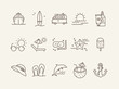 © RedlineVector - Vacation line icon set