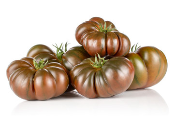 Wall Mural - Lot of whole fresh tomato primora isolated on white background