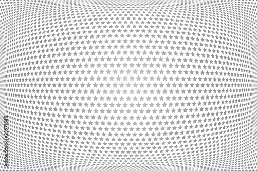 Stars pattern. 3D illusion. Convex textured background.