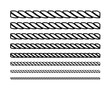 © acs_regul - Ropes in the form of circles of different thickness in black and white. Silhouette design. Vector illustration .