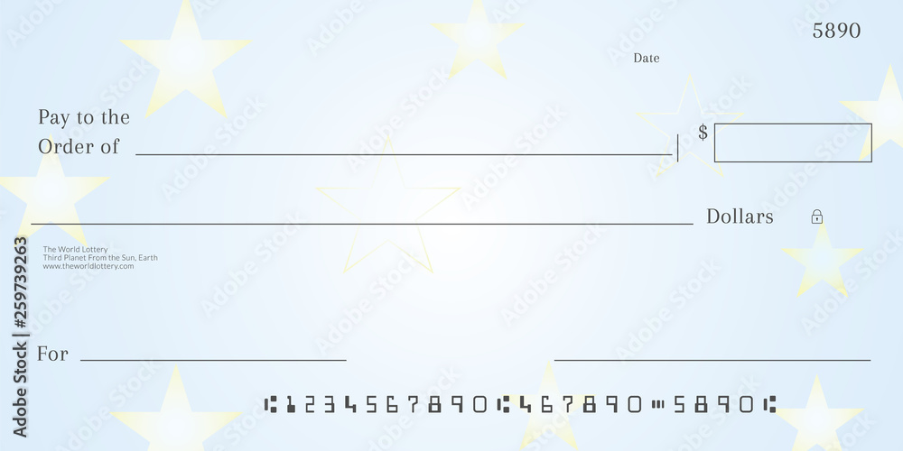 Lotto Ticket Example Blank lotto ticket template. Empy lottery check. Stock Vector | Adobe Stock