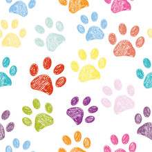 Seamless Colorful Paw Print Background.zip