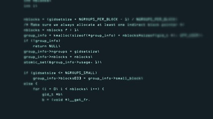 Wall Mural - footage of programming code abstract technology background for software developer and computer scrip