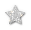 © Hanna_zasimova - Silver glitter star vector isolated. Silver sparkle luxury design element isolated. Icon of star isolated. New Year s decor element. Ramadan design element Template.
