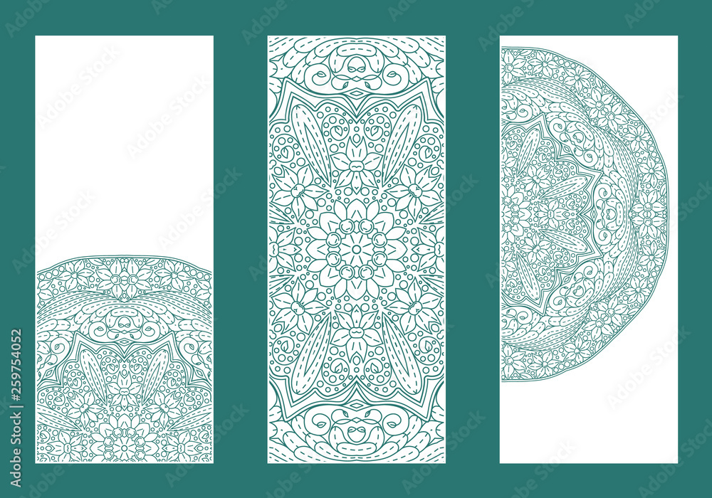 Vektor Vector envelopes for wedding invitation with laser cut pattern ...