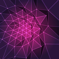 Wall Mural - abstract background wireframe polygonal 3d triangles shapes