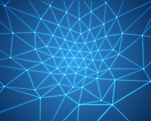 Wall Mural - abstract background wireframe polygonal 3d triangles shapes