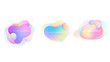 Set of liquid elements pastel colors. Fluid colorful shapes. EPS 10.